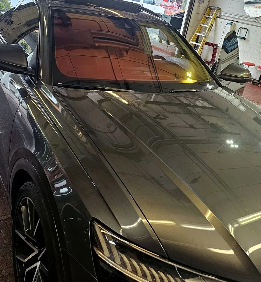 Audi Q8 with ceramic window tint installed at MLUX Auto Service in La Grange, IL