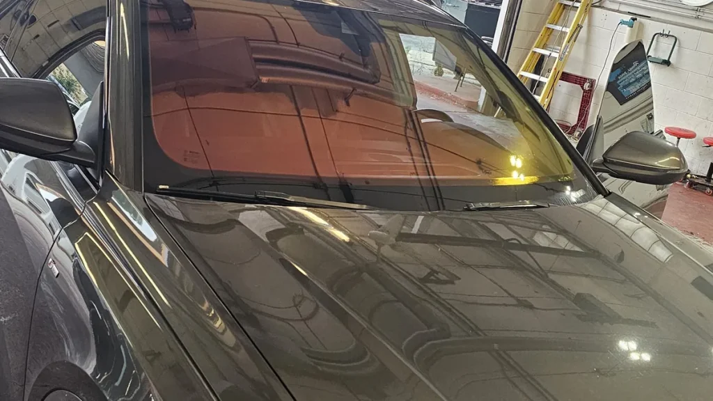 Audi Q8 with fresh ceramic window film in the MLUX shop