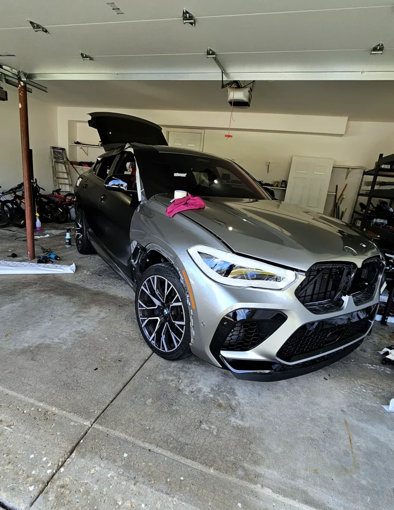 BMW X6 M in the MLUX Auto Service mechanical bay
