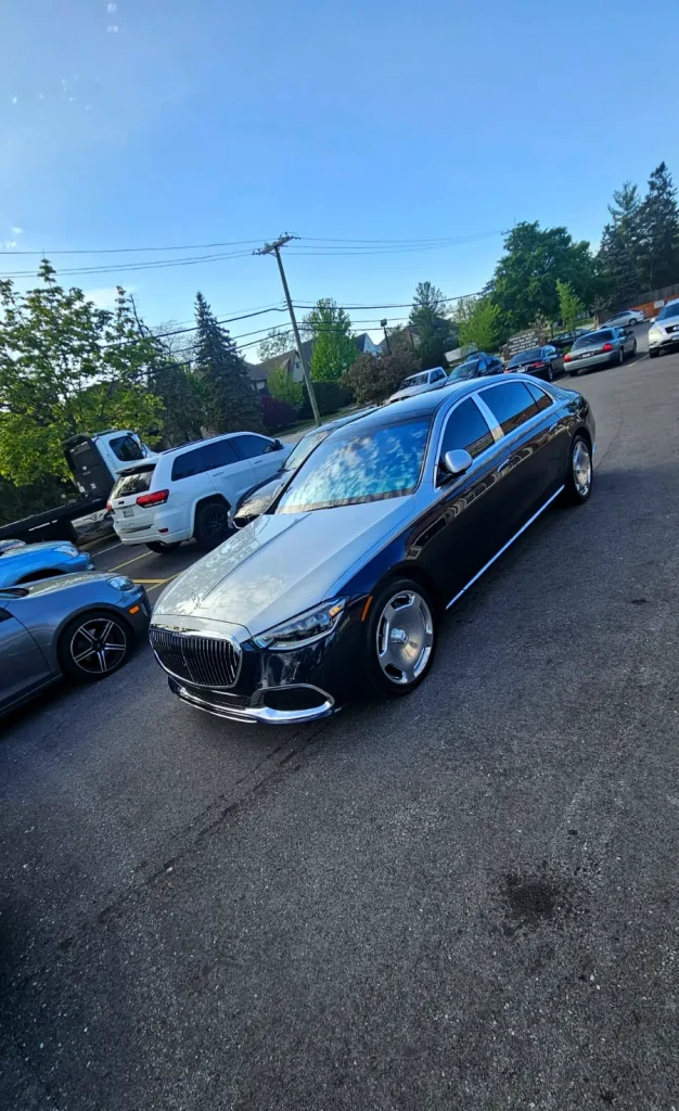 Two-tone Mercedes-Maybach after a full detail